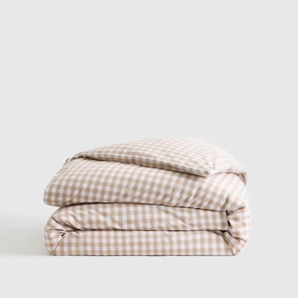 Quince Organic Percale Cotton Twin Duvet Cover